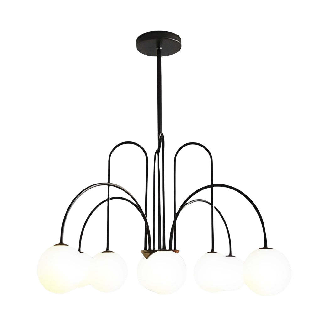 Iron Glass Nordic Ceiling Chandelier