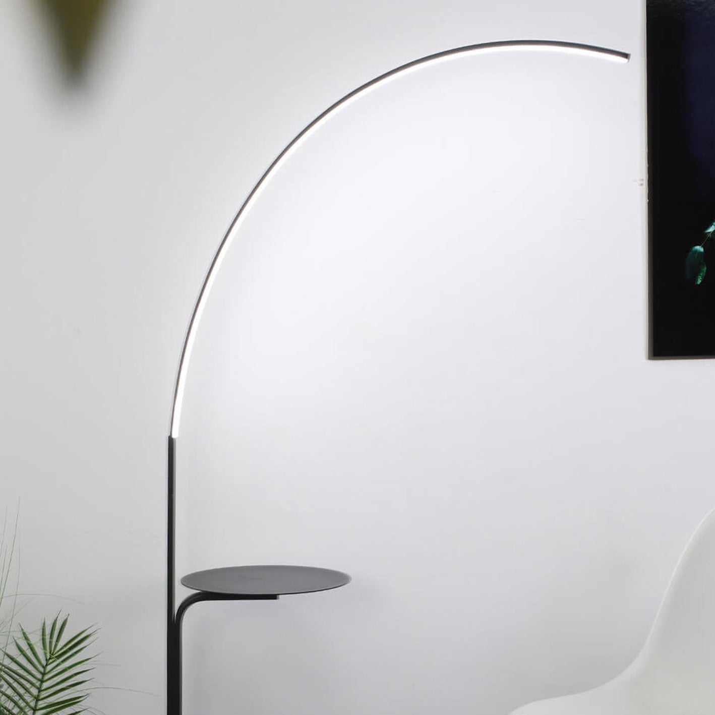 Nordic Minimalist Bending Tray LED Floor Lamp