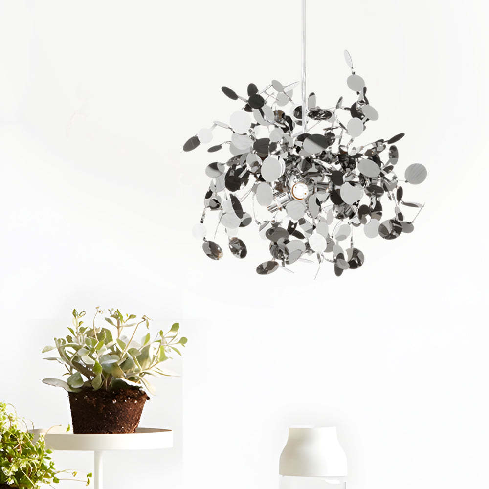 Spherical Stainless Steel Disc Nordic Modern Chandelier