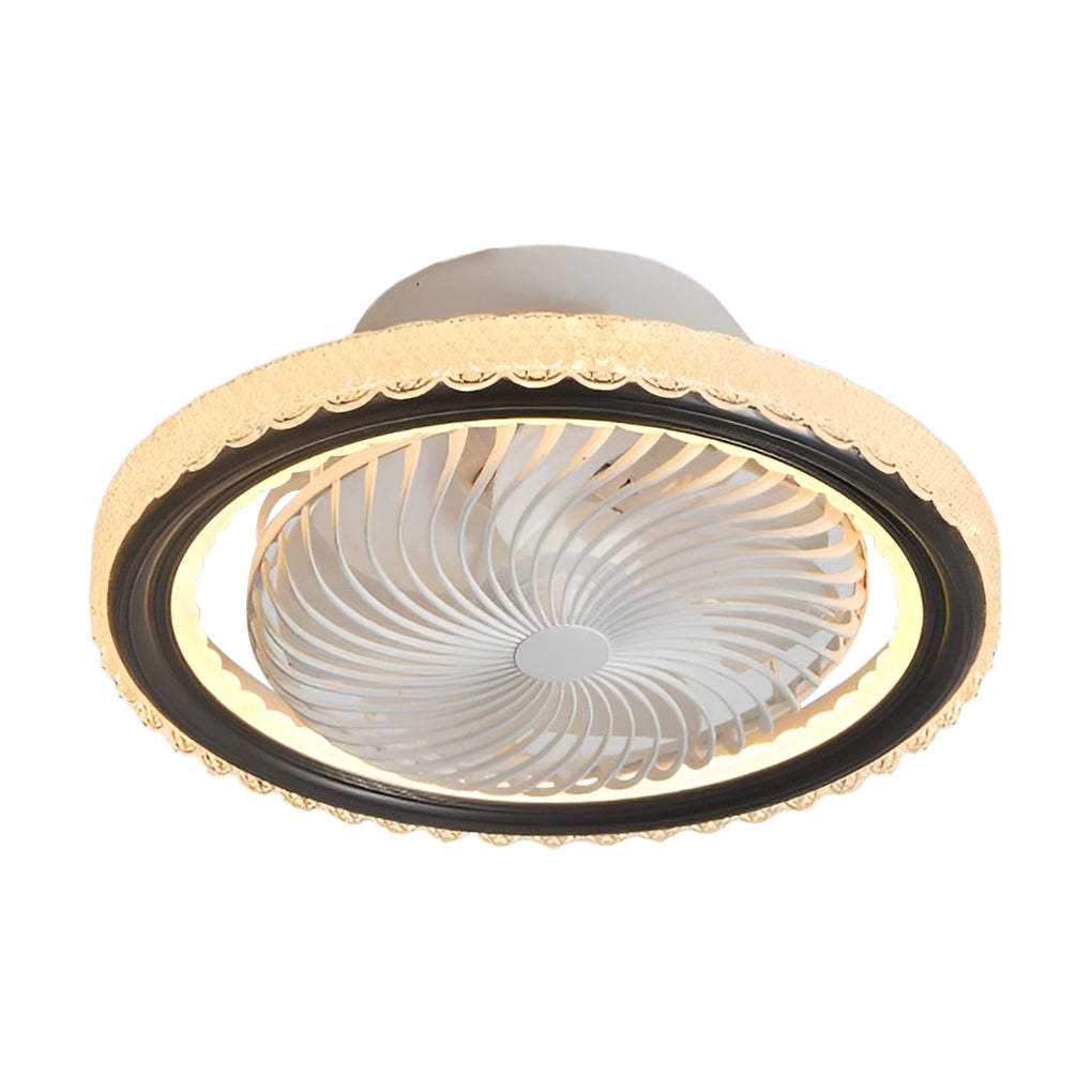 Round Mute Timing LED 3-Step Bladeless Fan