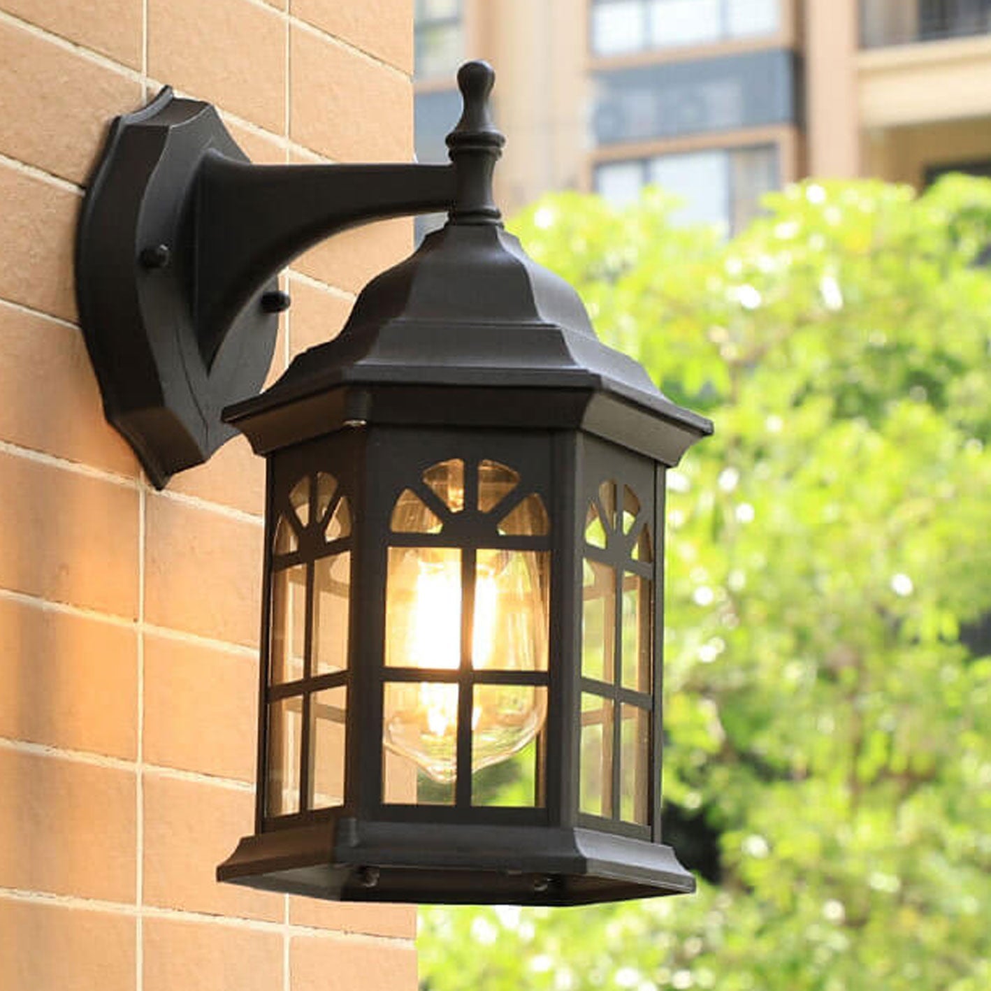 European Waterproof Retro Pavilion Outdoor Wall Sconce