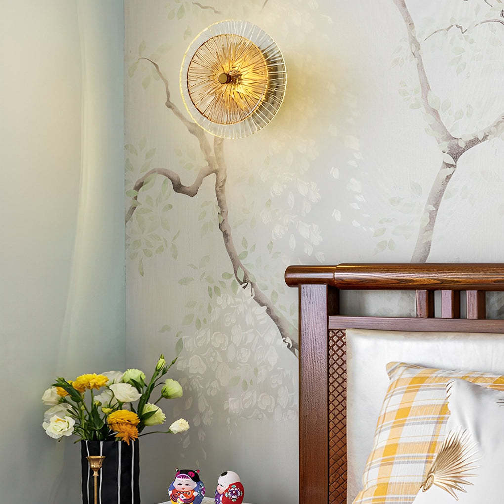 Round Glass Postmodern LED Wall Light