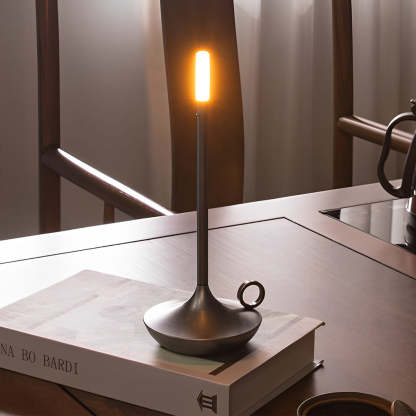 Cordless Portable Candle Wick LED Minimalist Table Lamp-Lighom