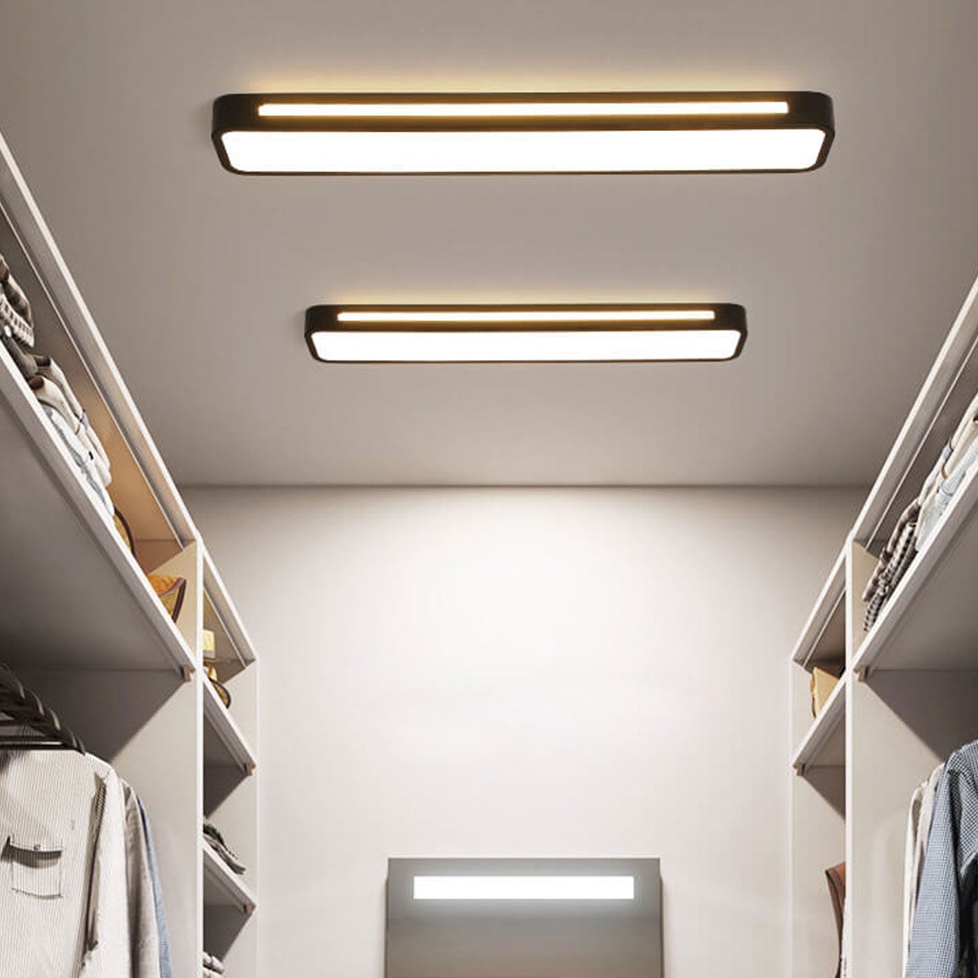 Nordic Minimalist Long LED Flush Mount Light