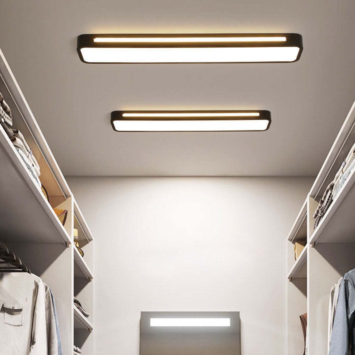 Nordic Minimalist Long LED Flush Mount Light
