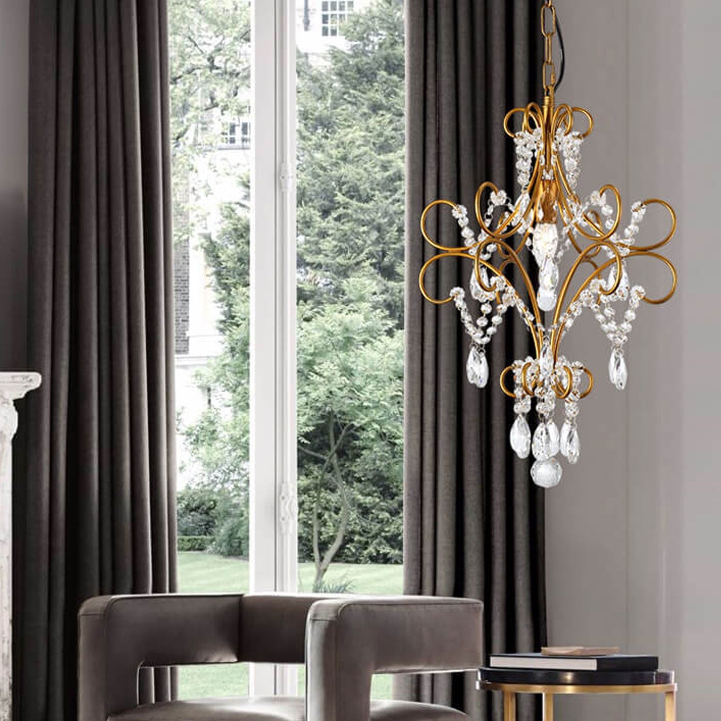 Vintage Luxe Crystal Candle Chandelier