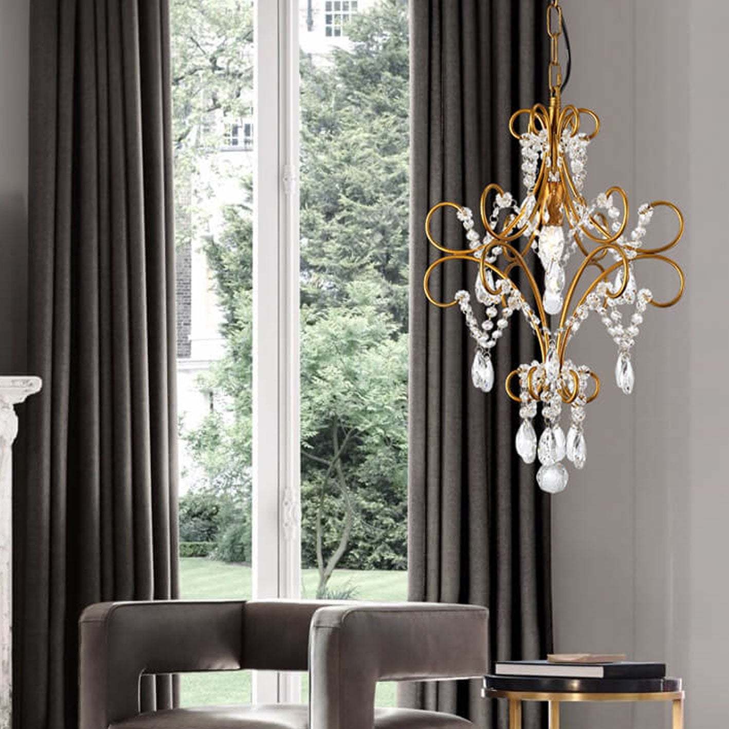 Vintage Luxe Crystal Candle Chandelier