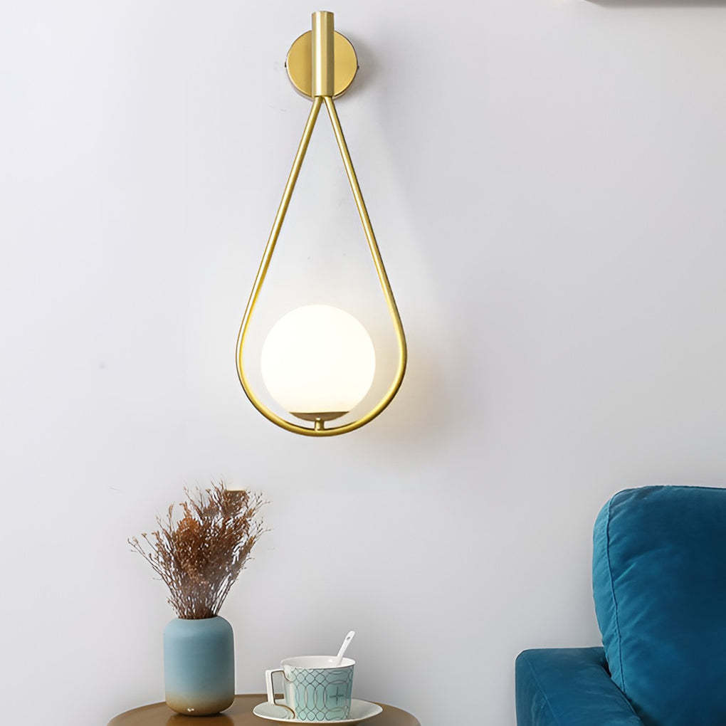 Water Drop Shaped LED Nordic Wall Lamp Wall Light Fixture Wall Sconce Lighting-Lighom