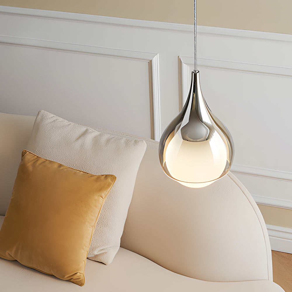 Modern Teardrop Droplet Glass Adjustable Pendant