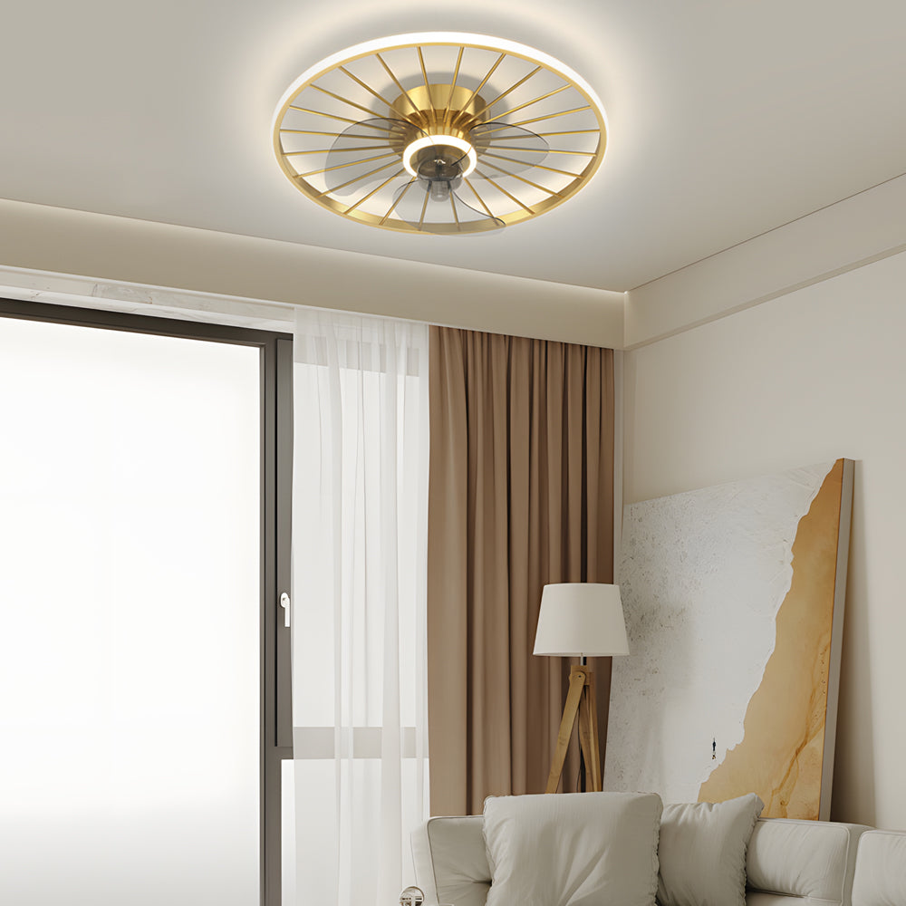 Round Silent Mute 3-Step Nordic Modern Ceiling Fan