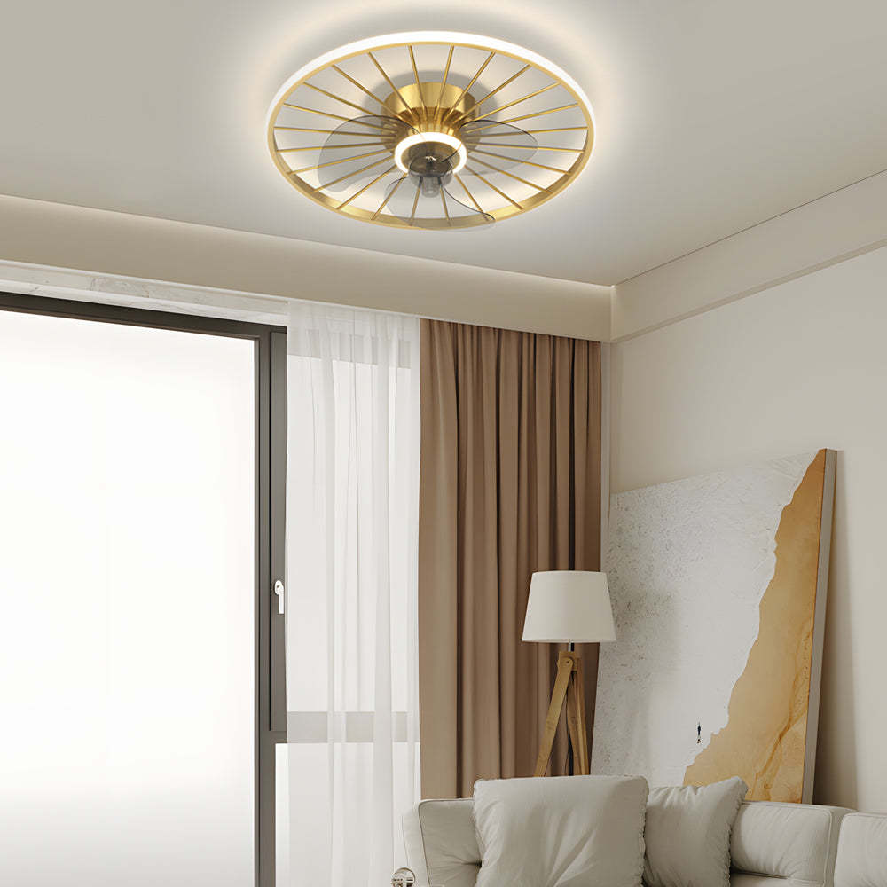 Round Silent Mute 3-Step Nordic Modern Ceiling Fan