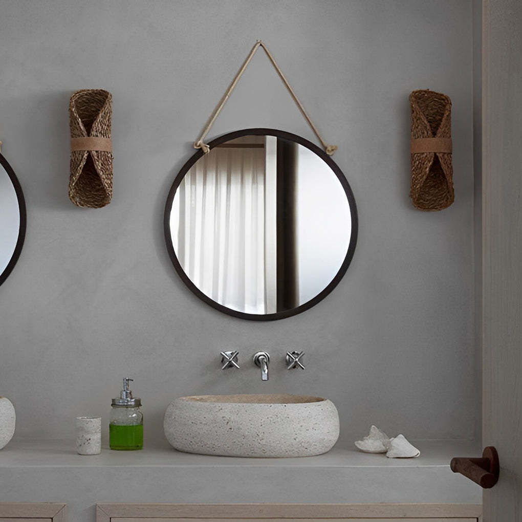 Rattan Wood Up-Down Japanese LED Wall Lamp