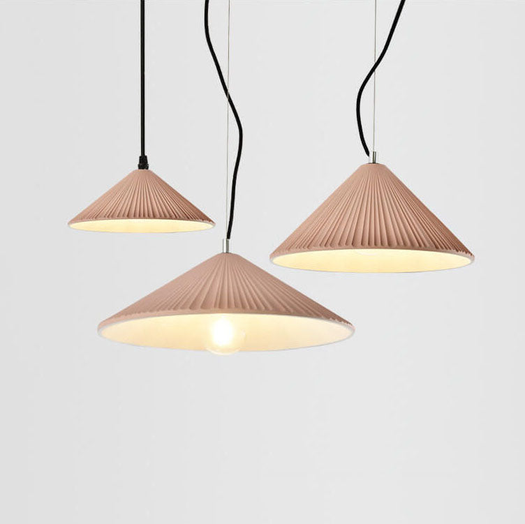 Nordic Textured Resin Umbrella Pendant Light