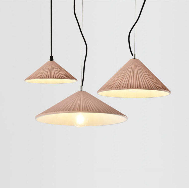 Nordic Textured Resin Umbrella Pendant Light