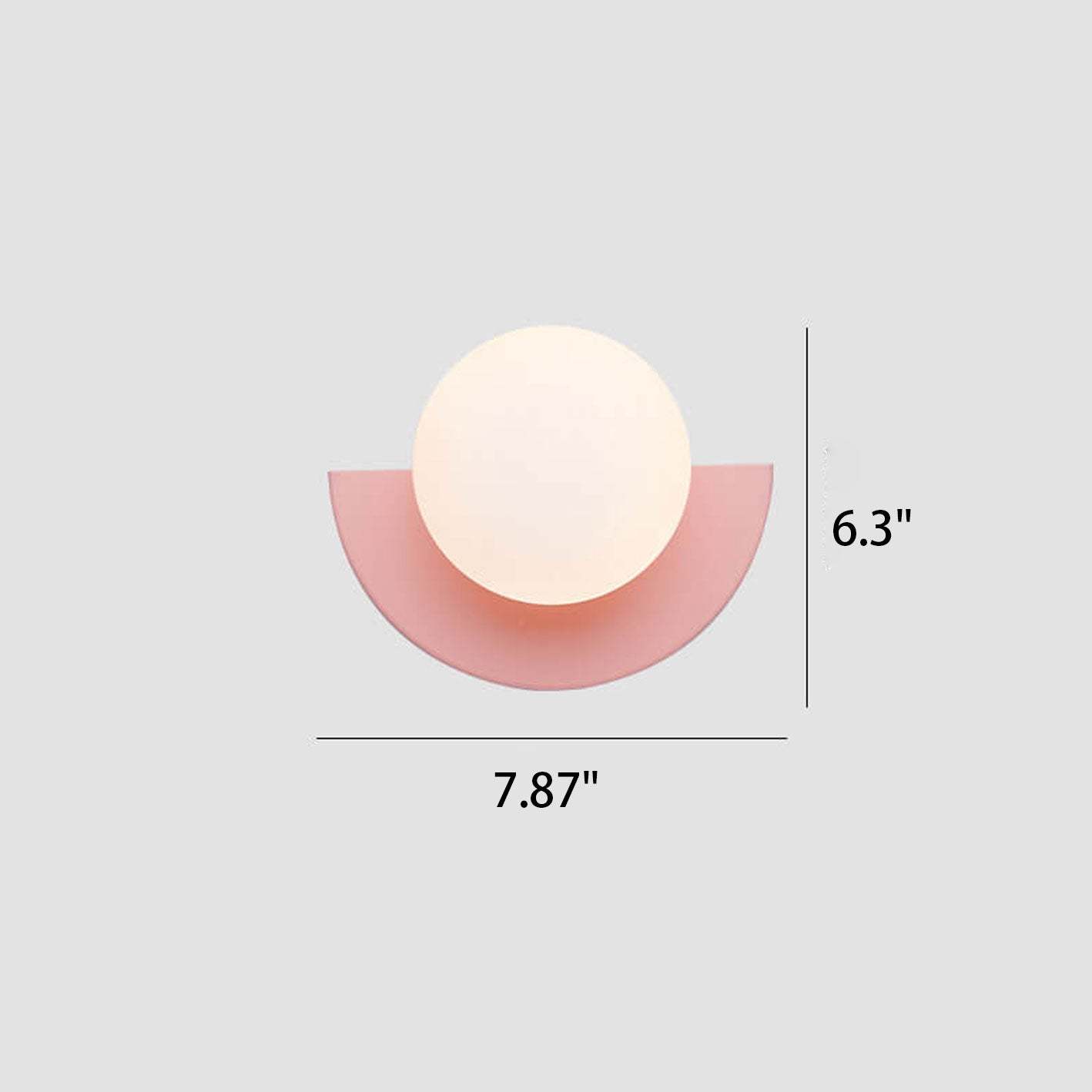 Minimalist Glass Spherical Colorful Semicircle Wall Sconce