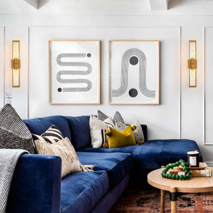 Simple Metal Frame Glass Shade American Style Wall Sconce Lighting-Lighom