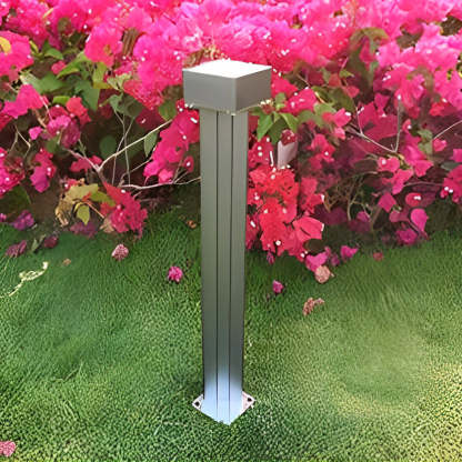 Aluminum Alloy Waterproof LED Black Modern Solar Powered Lawn Lights-Lighom