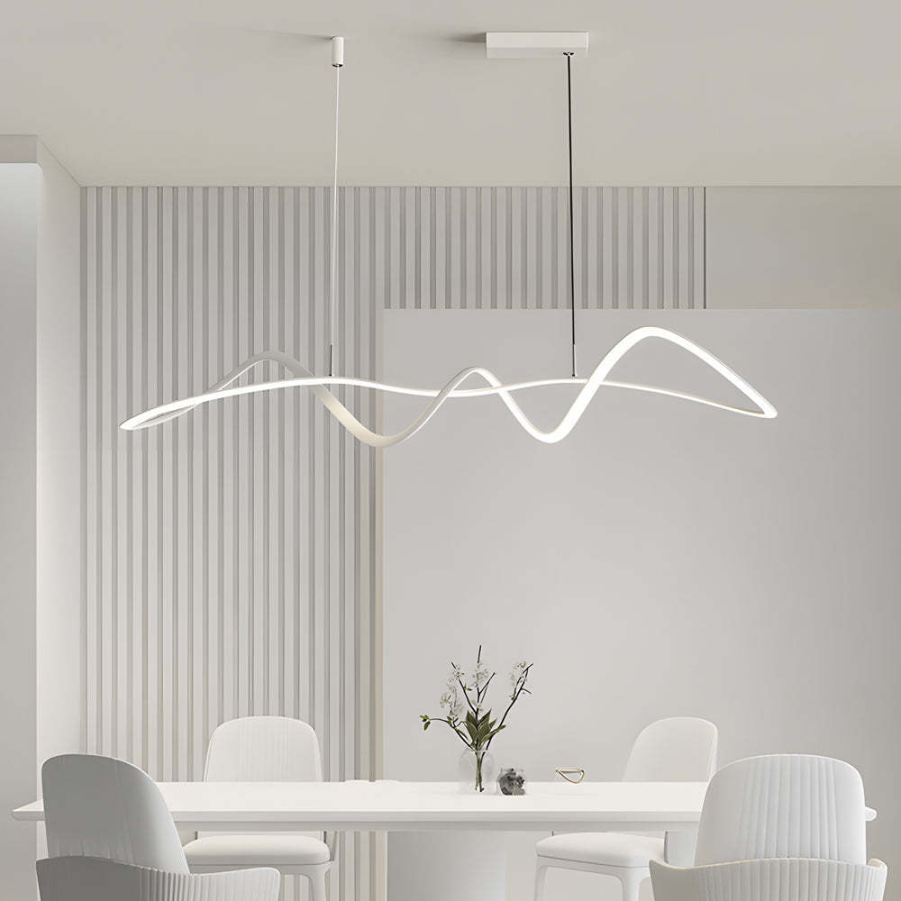 Wave Line Dimmable LED Dining Chandelier