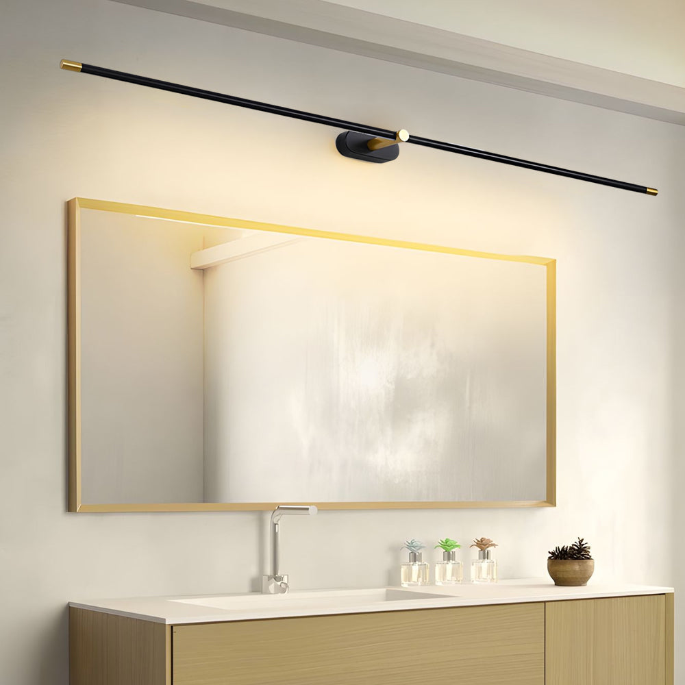 Ultra-Slim Cylindrical LED Bathroom Vanity Light with Indirect Lighting, 26.8''/38.6''/50.4''-Lighom
