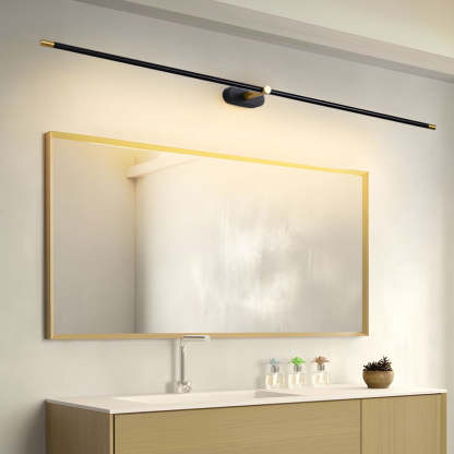 Ultra-Slim Cylindrical LED Bathroom Vanity Light with Indirect Lighting, 26.8''/38.6''/50.4''-Lighom