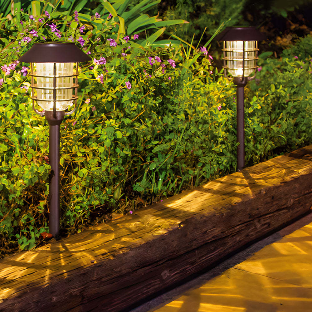 22.8-in Black Mini Torch Solar Pathway Lights Outdoor Lawn LED Lights-Lighom