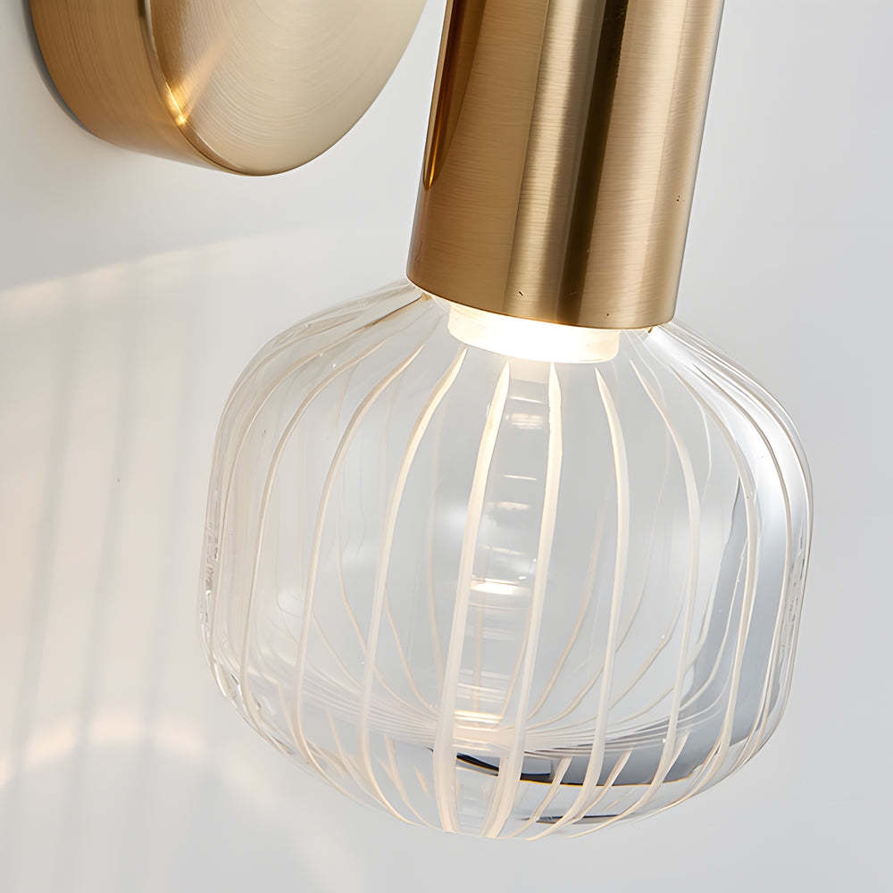 Glass Long Tube up and down Lighting Simple Art Postmodern Wall Light Fixture-Lighom