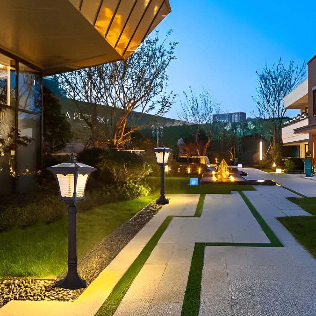 Vintage Intelligent Light Control LED Waterproof Retro Solar Lawn Lamp-Lighom