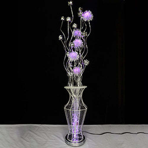 European Vase Flower Aluminum LED Floor Lamp