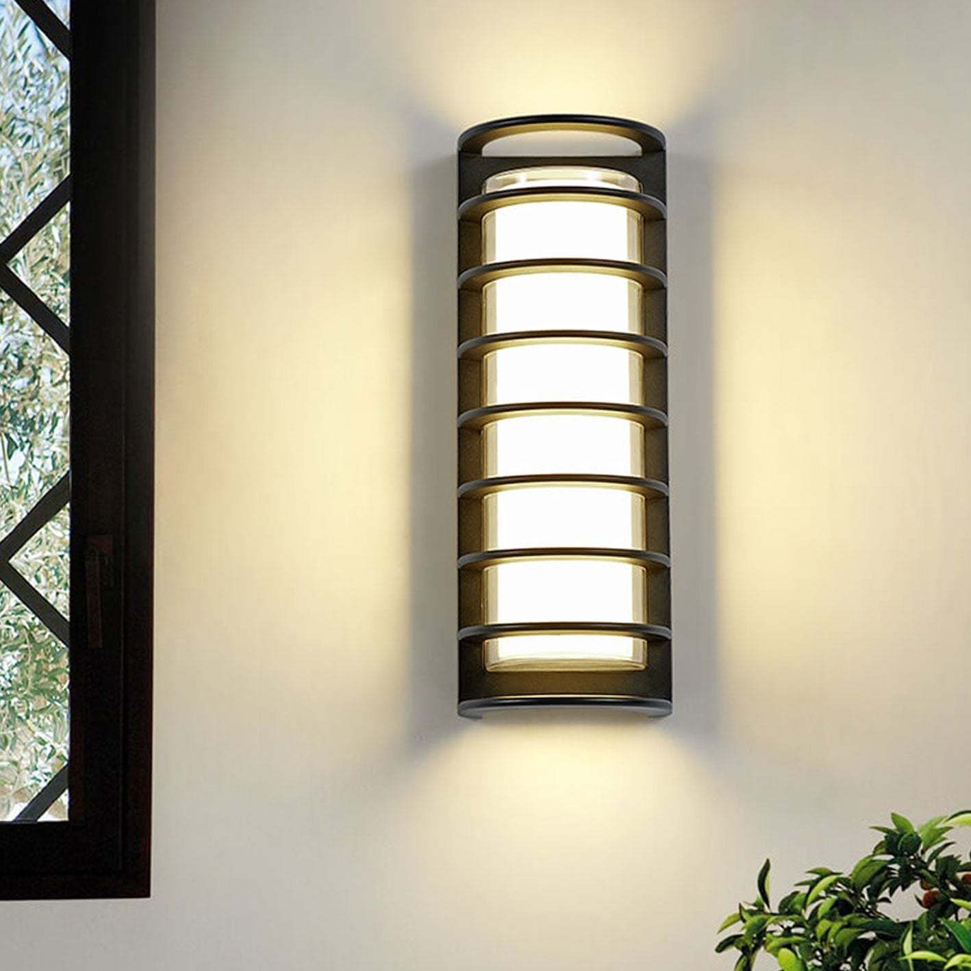 Modern Outdoor Column LED Garden Wall Sconce