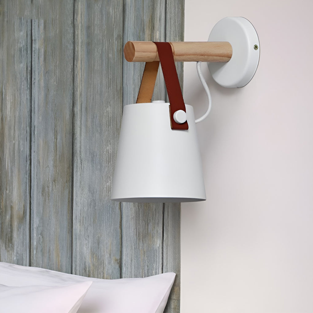 Classic Wood Metal Nordic Plug in Wall Sconce Lighting Wall Lamp-Lighom