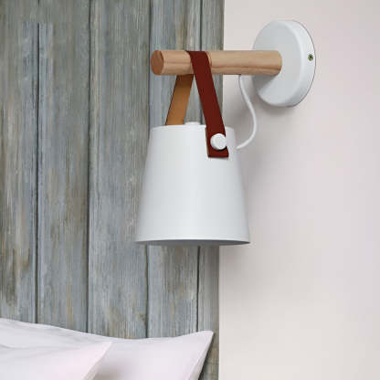 Classic Wood Metal Nordic Plug in Wall Sconce Lighting Wall Lamp-Lighom