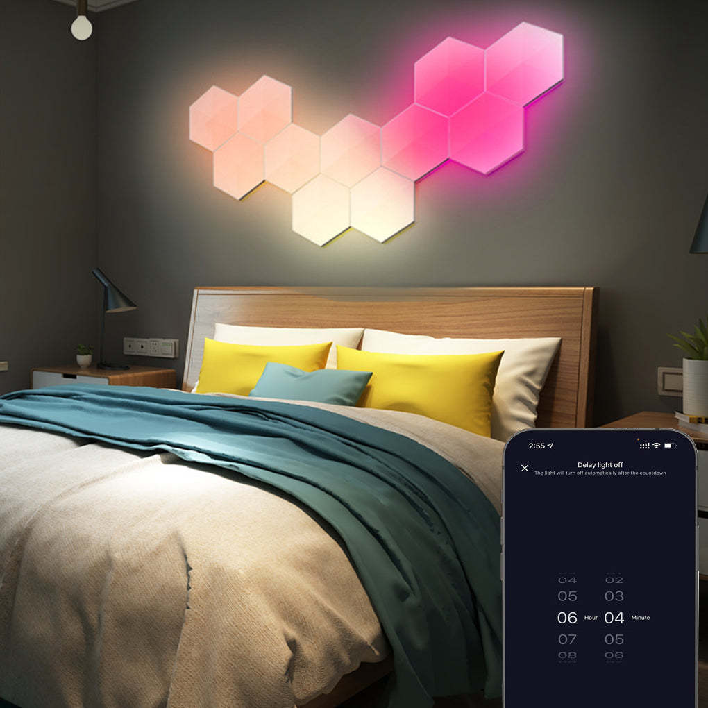 Hexagon Cellular RGBIC Intelligent Modern Wall Sconce