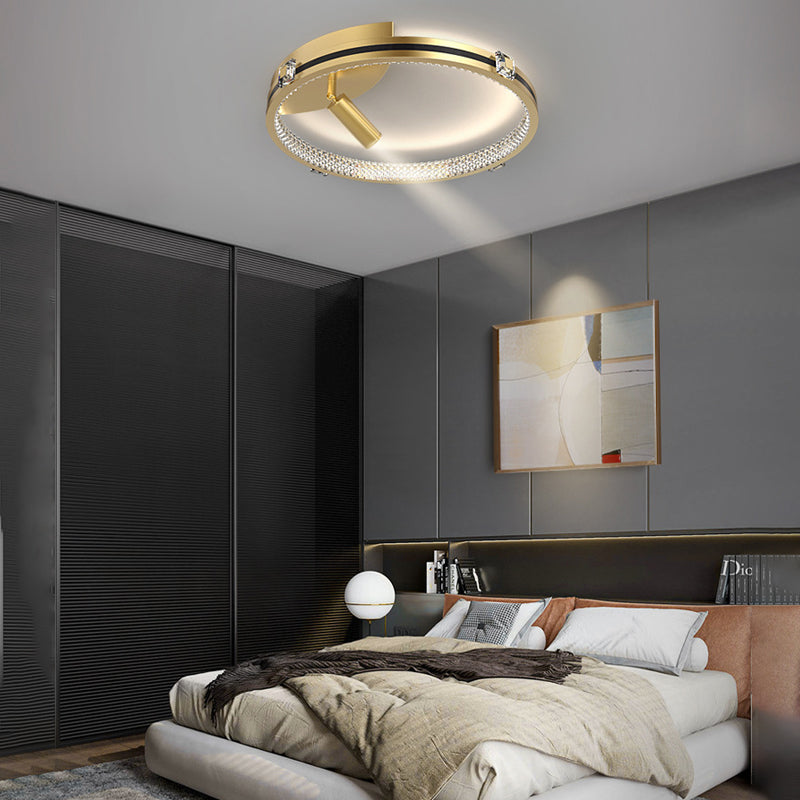 Ring 3-Step Dimming Crystal Modern Ceiling Light