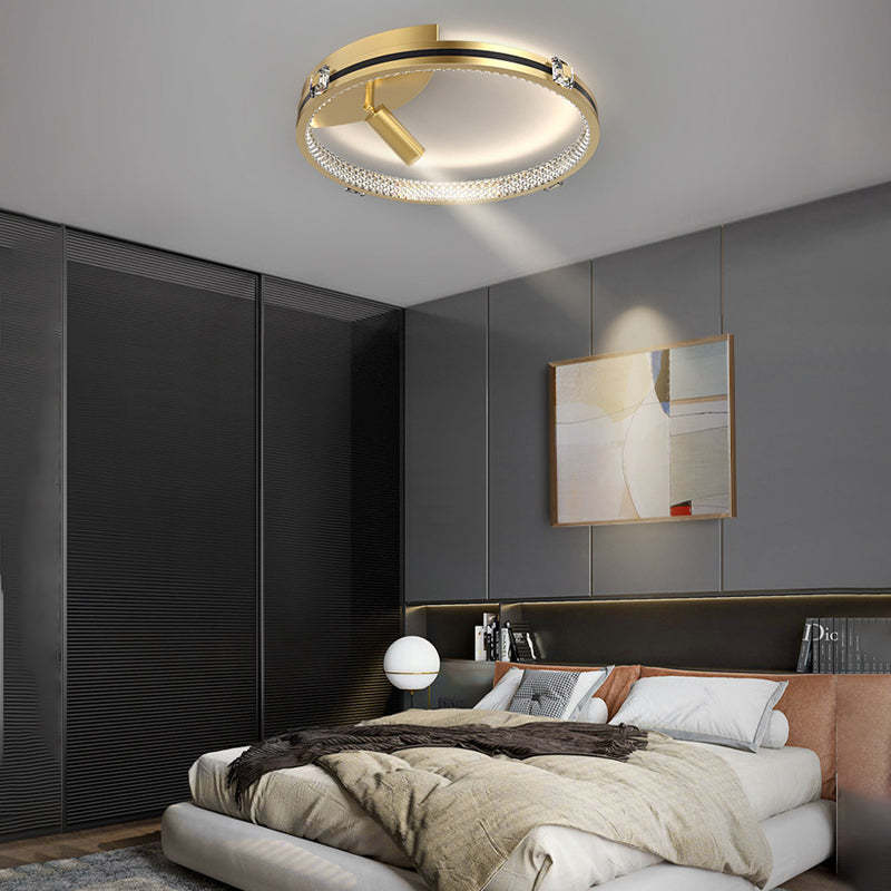 Ring 3-Step Dimming Crystal Modern Ceiling Light