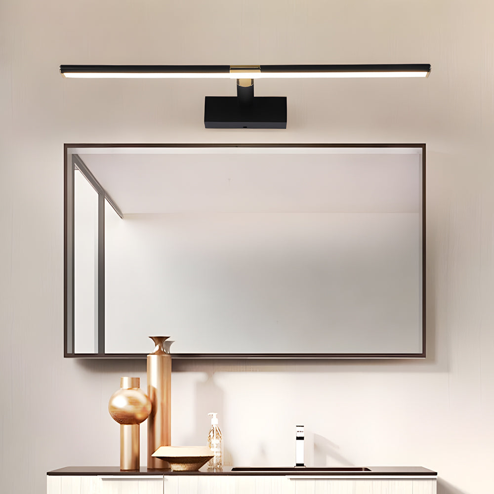 Retractable LED Bathroom Vanity Light with Adjustable Rod and Matte Finish-Lighom