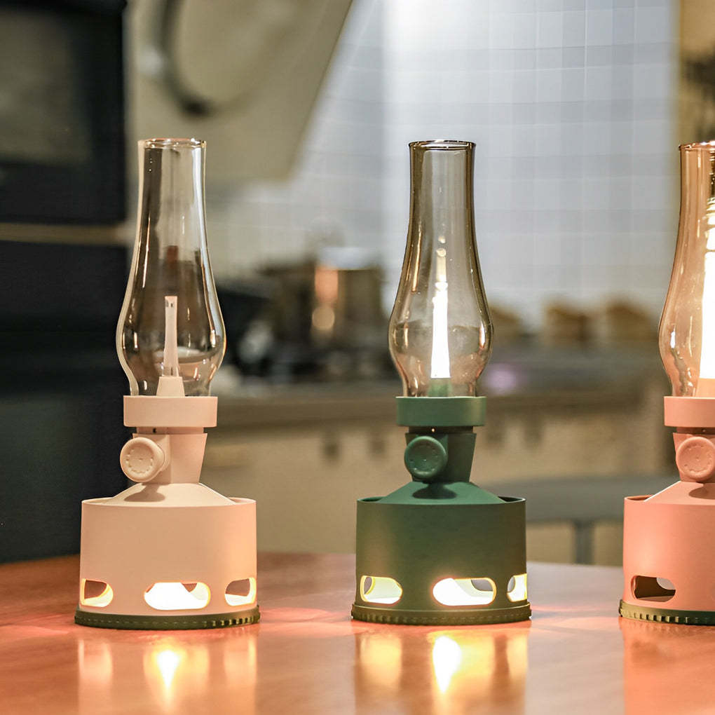 Modern Battery Operated Kerosene Style LED Table Lamp-Lighom
