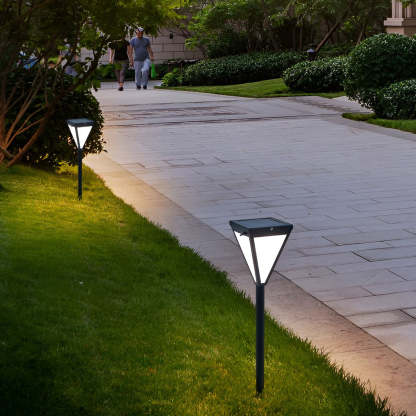Outdoor Waterproof 2.6w LED Modern Solar Pathway Lights Post Lights-Lighom