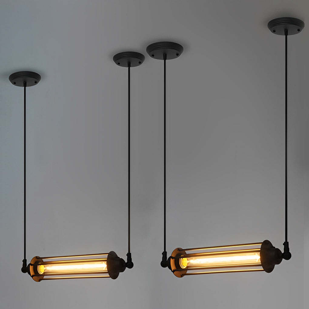 Retro Iron LED Black Industrial Pendant Light Fixture