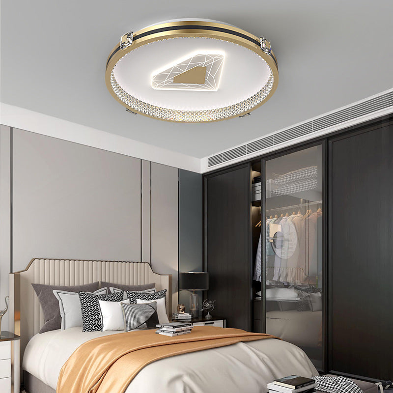 Circular Geometric Three Step Dimming LED Modern Ceiling Lights Fixture-Lighom