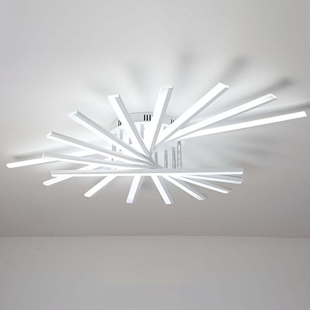 Strip Dimmable LED White Nordic Ceiling Chandelier