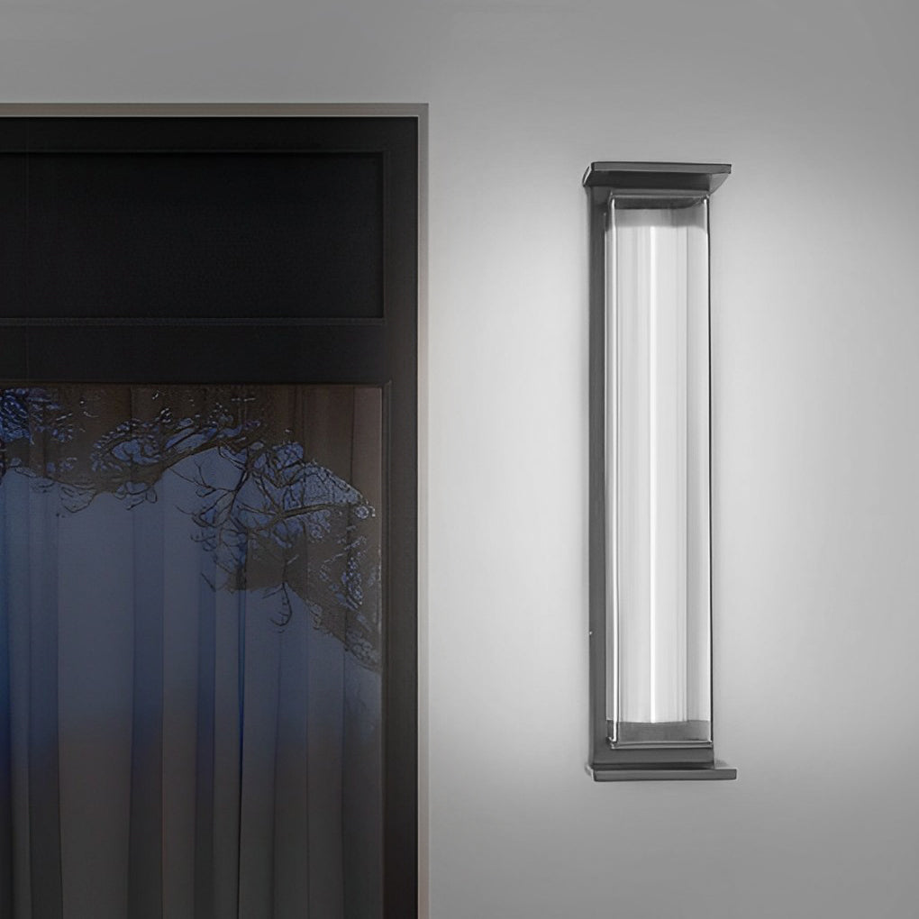 Creative Strip Waterproof Black Modern LED Wall Lamp Outdoor Wall Lights-Lighom