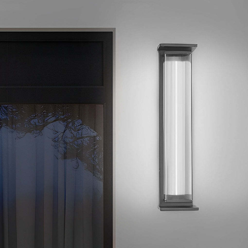 Creative Strip Waterproof Black Modern LED Wall Lamp Outdoor Wall Lights-Lighom