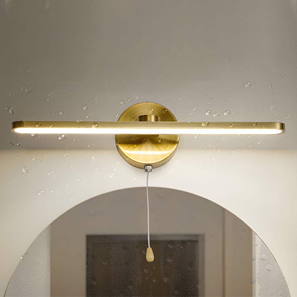 15.74'' Modern LED Linear Vanity Lights with Pull Rope Switch - Bathroom Lighting in Black/Bronze-Lighom