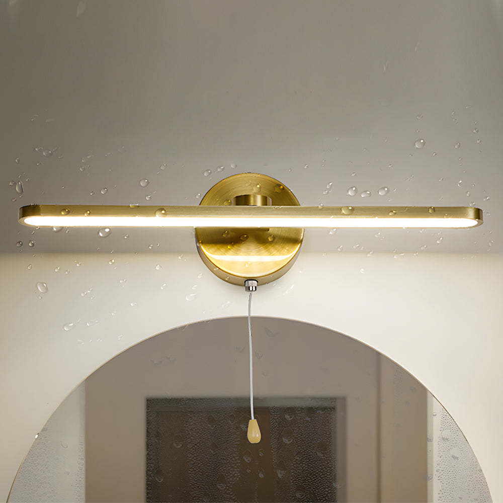 15.74'' Modern LED Linear Vanity Lights with Pull Rope Switch - Bathroom Lighting in Black/Bronze-Lighom