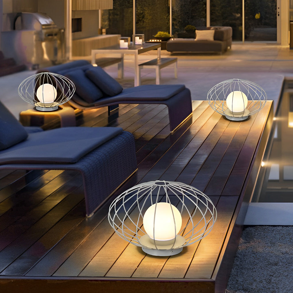 Mushroom Cage LED Modern Outdoor Lawn Lamp