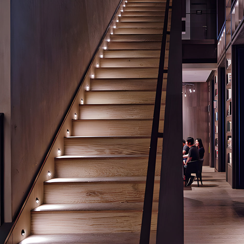 Outdoor Waterproof Horizontal Deck Stair Ground Lights Side-Emitting Low Voltage Step light for Pathways & Stairs-Lighom