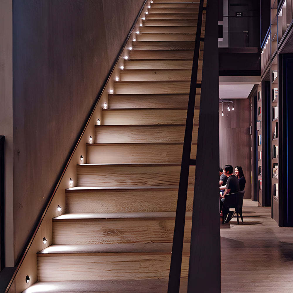 Outdoor Waterproof Horizontal Deck Stair Ground Lights Side-Emitting Low Voltage Step light for Pathways & Stairs-Lighom