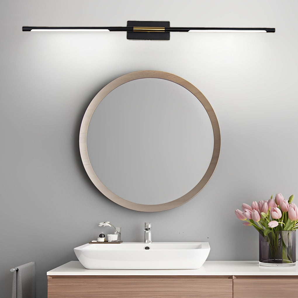 23.6''/39.4'' Black and Gold Linear LED Bathroom Vanity Light Bar-Lighom