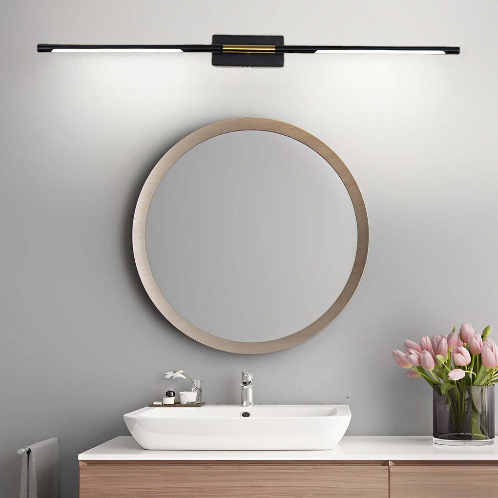 23.6''/39.4'' Black and Gold Linear LED Bathroom Vanity Light Bar-Lighom