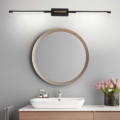 23.6''/39.4'' Black and Gold Linear LED Bathroom Vanity Light Bar-Lighom